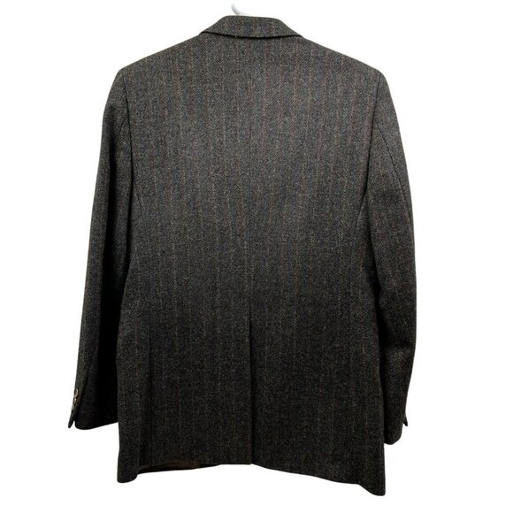 IMPERIAL by HAGGAR Vintage Men's 100% Wool Blazer Size 42R Brown Herringbone - Picture 6 of 8
